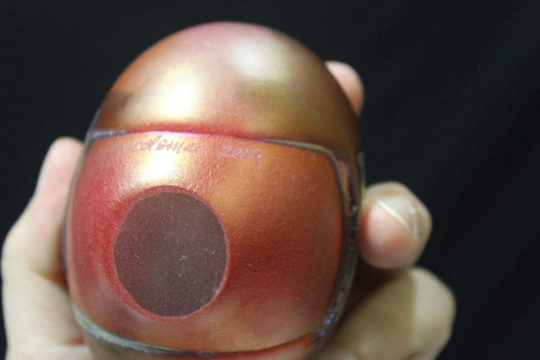A Rare and Unusual Coleman Art Glass Egg - 5