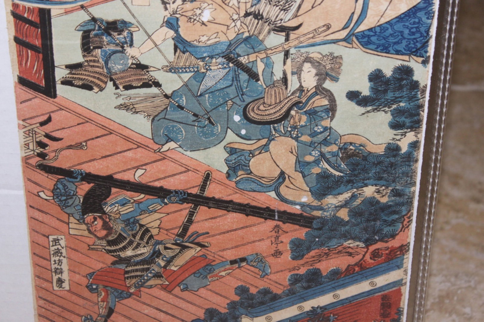 Antique Japanese Woodblock Print by Shuntei - 3