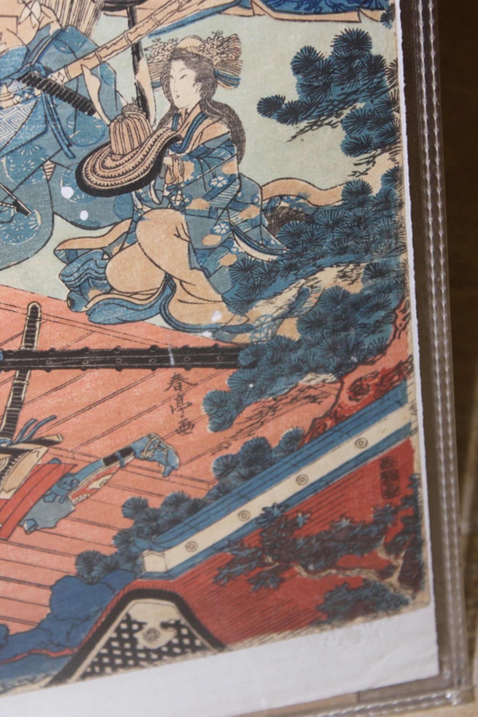 Antique Japanese Woodblock Print by Shuntei - 8