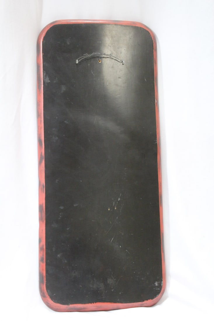 A Vintage Cinnabar on Wood Tray or Panel - 6