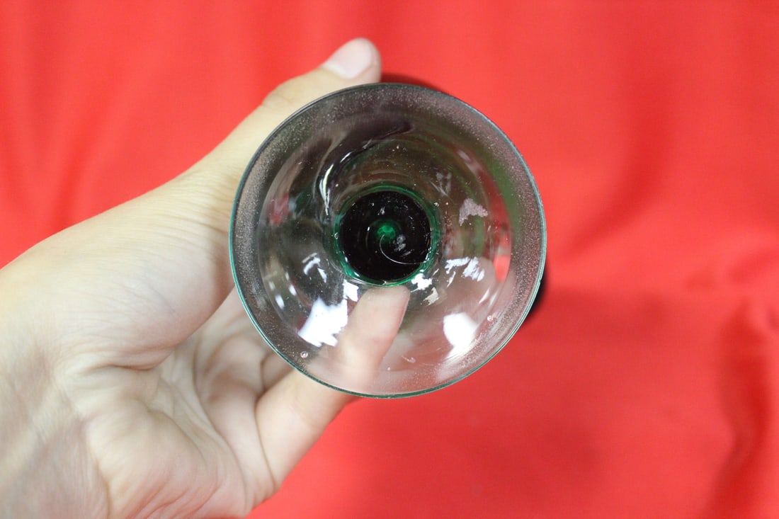 A Green Glass Parfume Bottle - 3