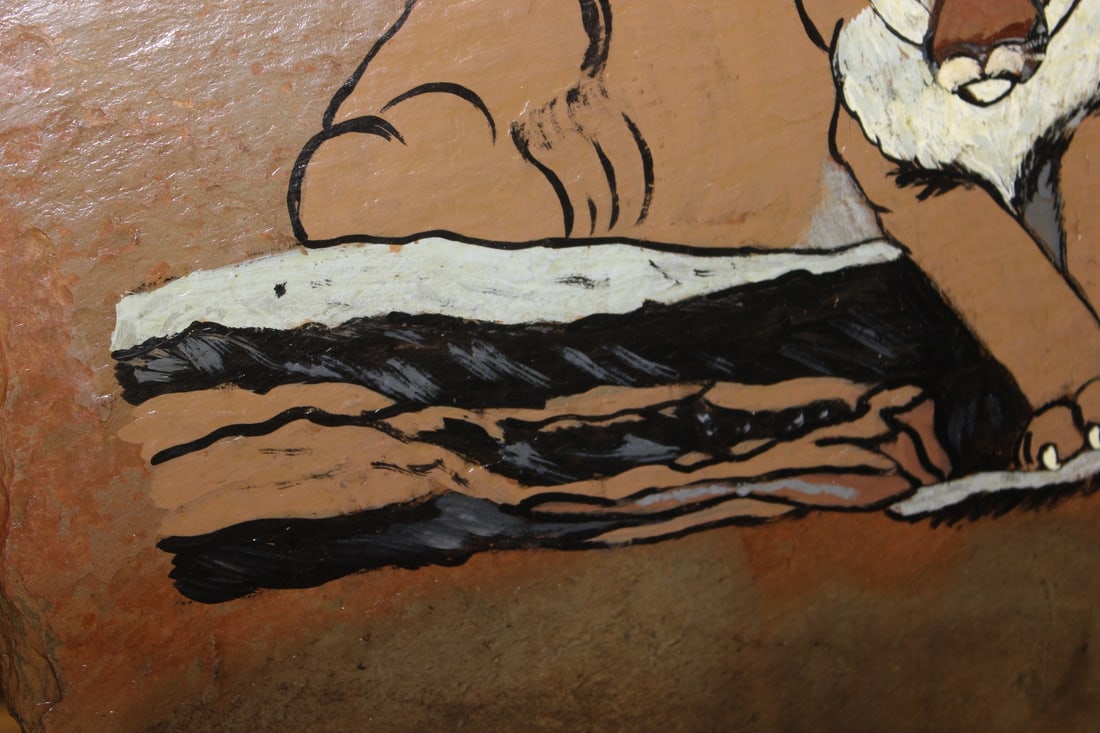 A Handpainted Lion Tile - 3