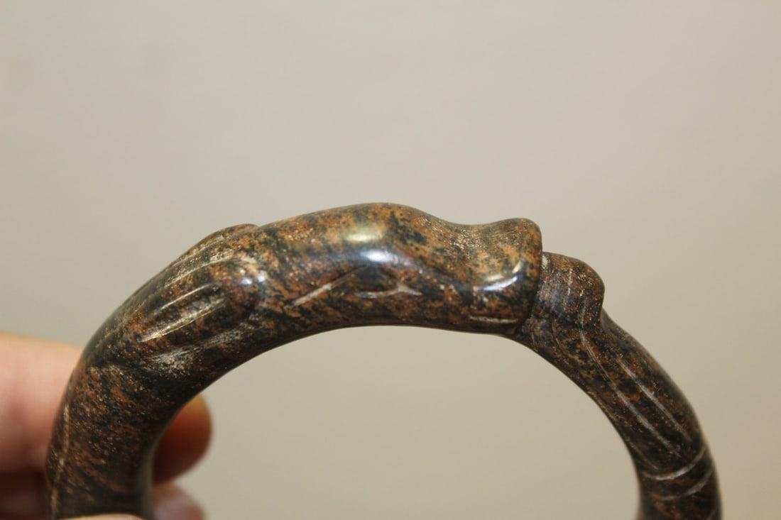 A Jade or Similar Hardstone Bangle Bracelet - 3