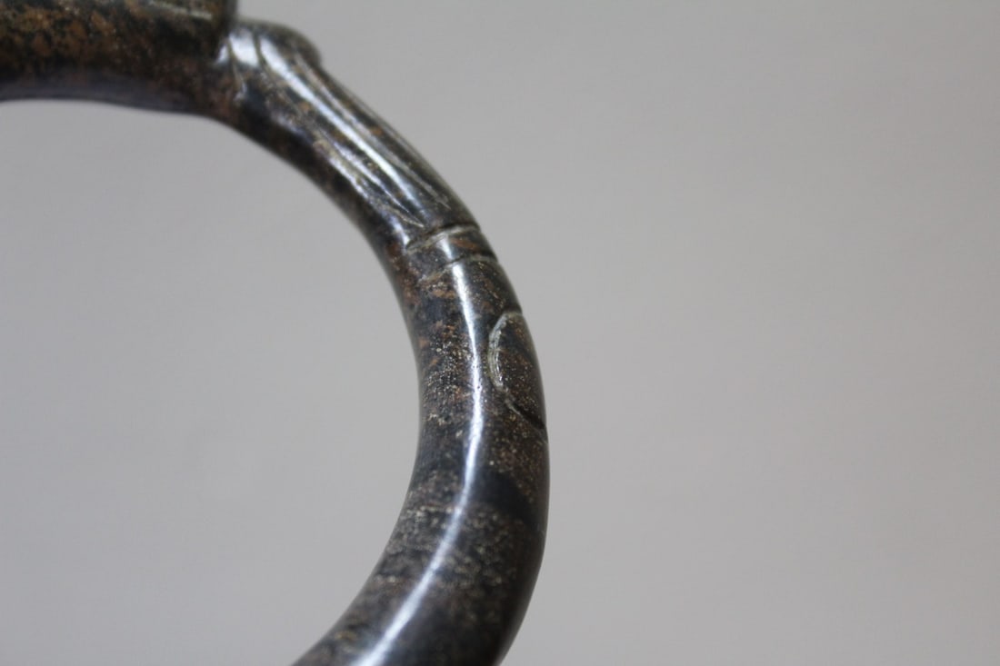 A Jade or Similar Hardstone Bangle Bracelet - 5
