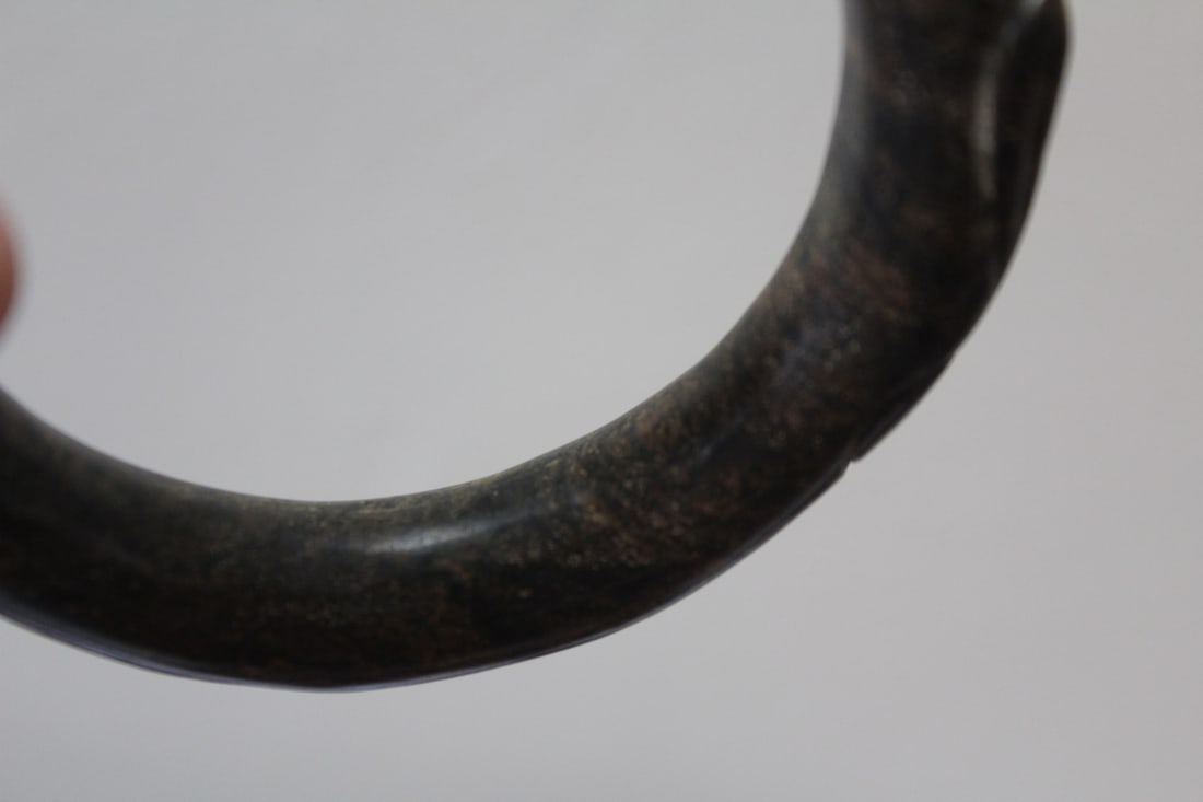 A Jade or Similar Hardstone Bangle Bracelet - 7