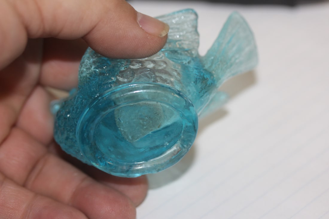 Blue Glass Candle Holder - 3