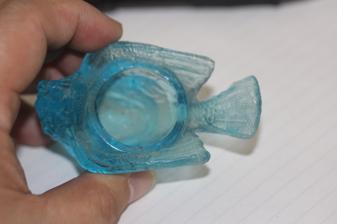 Blue Glass Candle Holder - 4