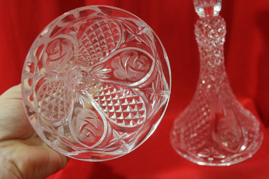 A Pair Of Crystal Candlesticks - 6