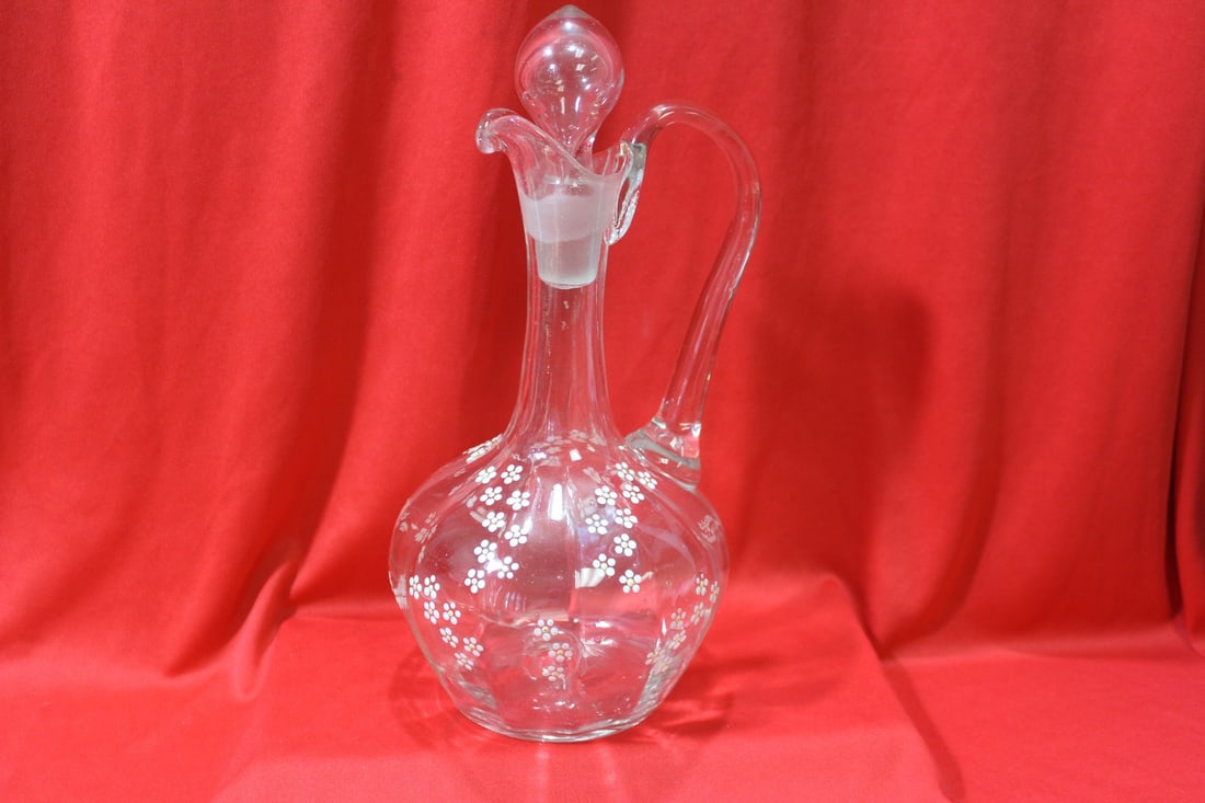 A Handblown Decanter: 11 1/4" tall