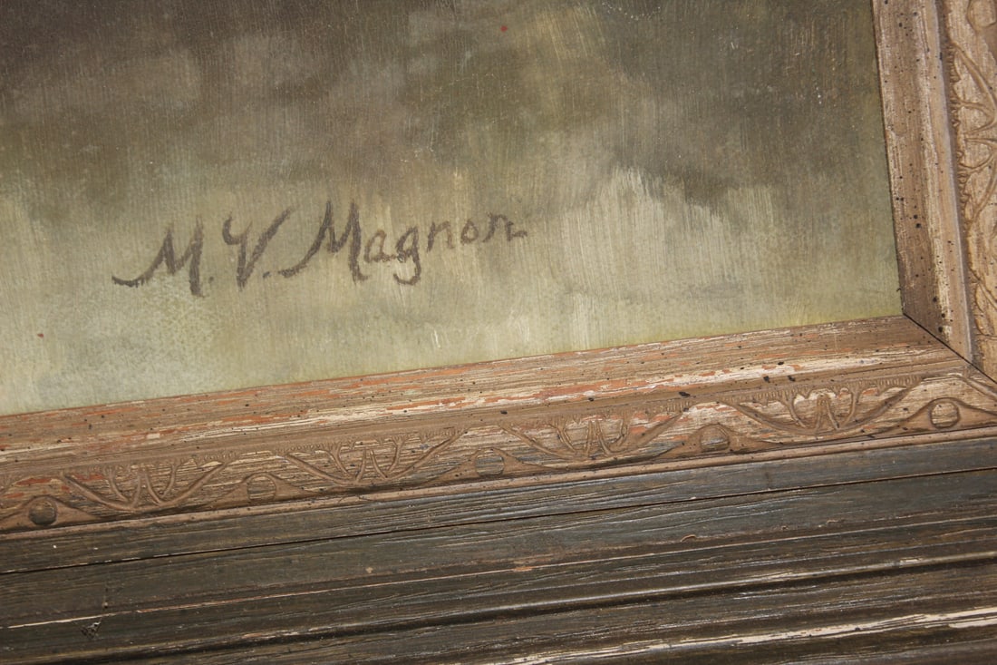 Signed MV Magner Oil on Canvas Painting - 2