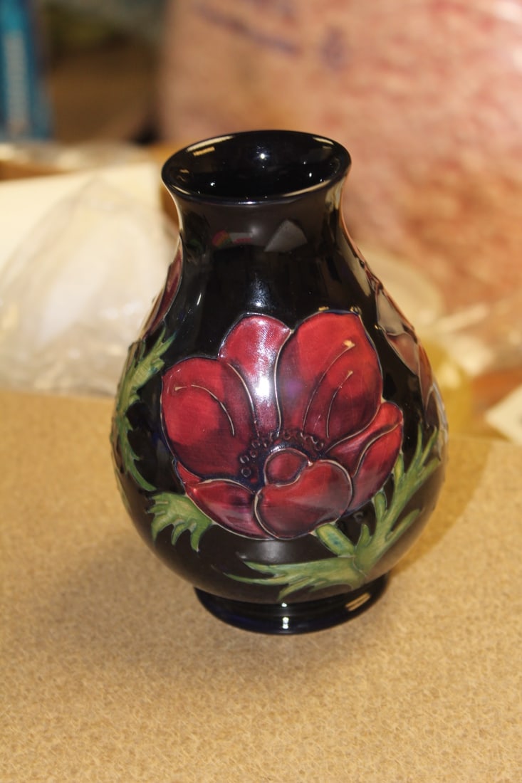 Signed Moorcroft Enamel Vase - 2