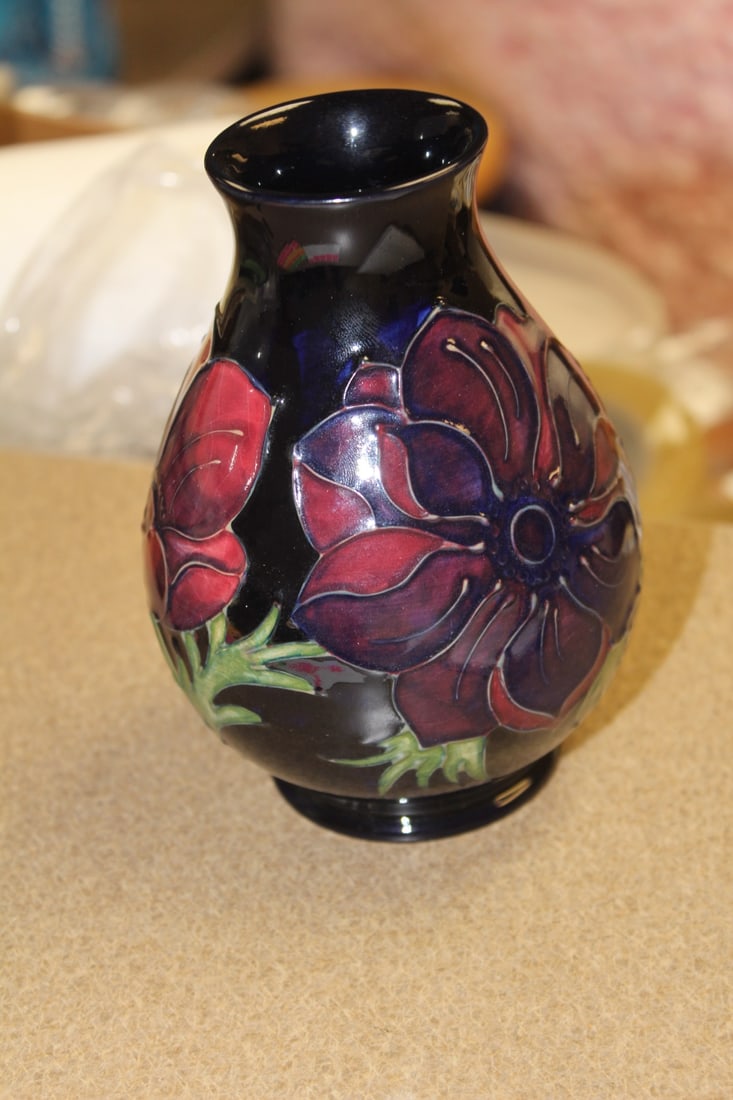 Signed Moorcroft Enamel Vase - 3