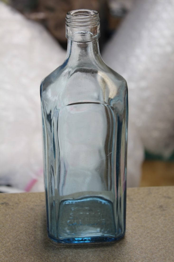 Vintage England Glass Liquor Bottle - 2