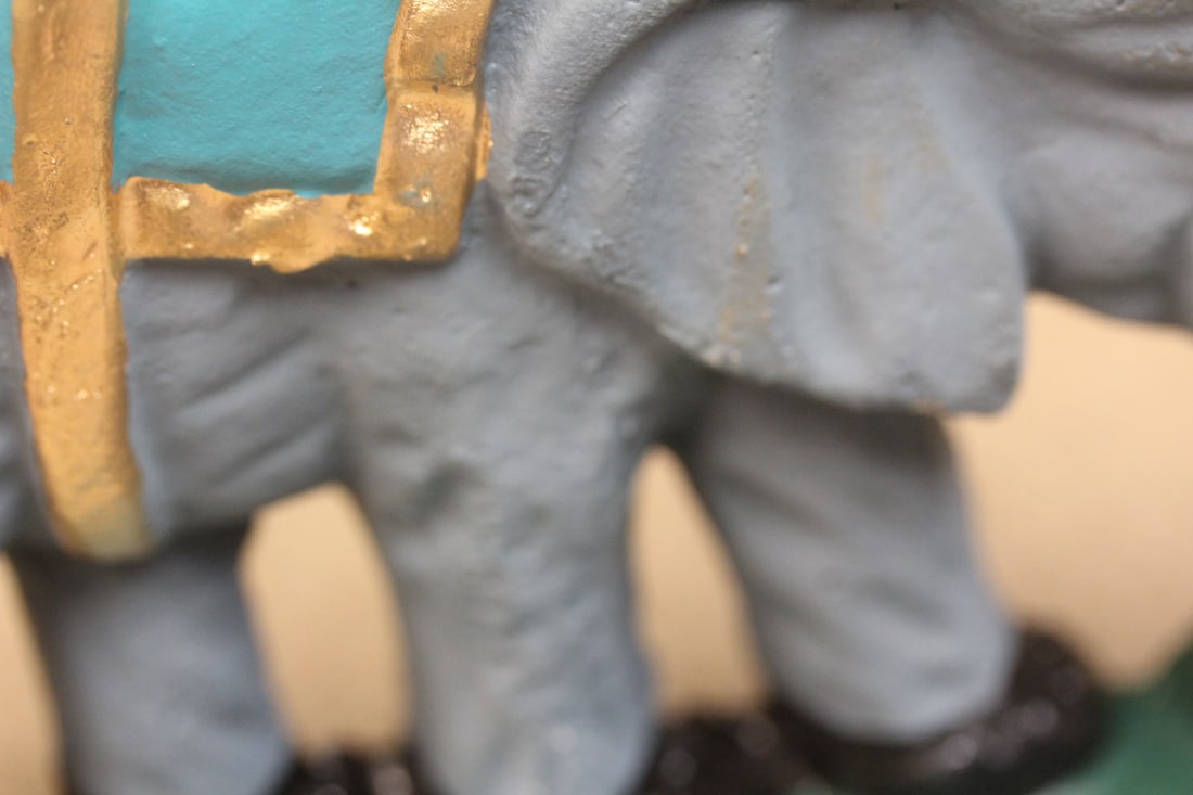 Cast Iron Elephant Door Stopper - 2
