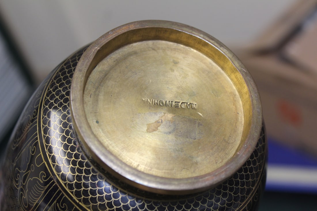 Chinese cloisonne vase - 6