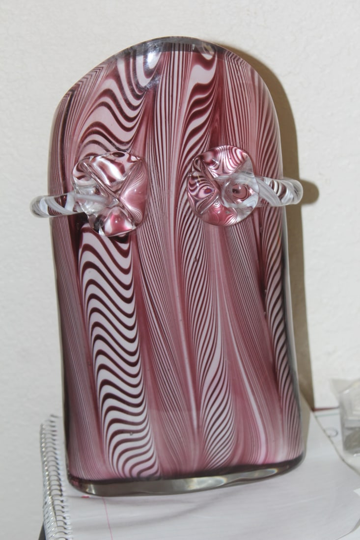 Heavy Murano Art Glass Vase - 3