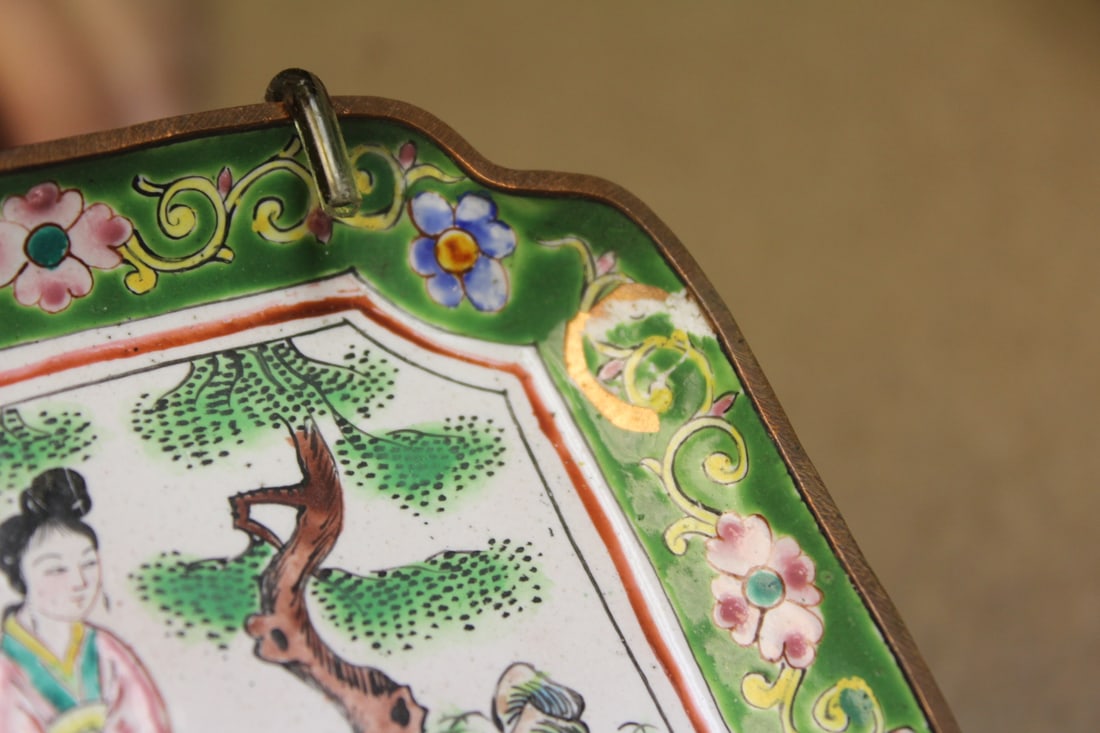 Antique Enamel Chinese Square Dish - 3