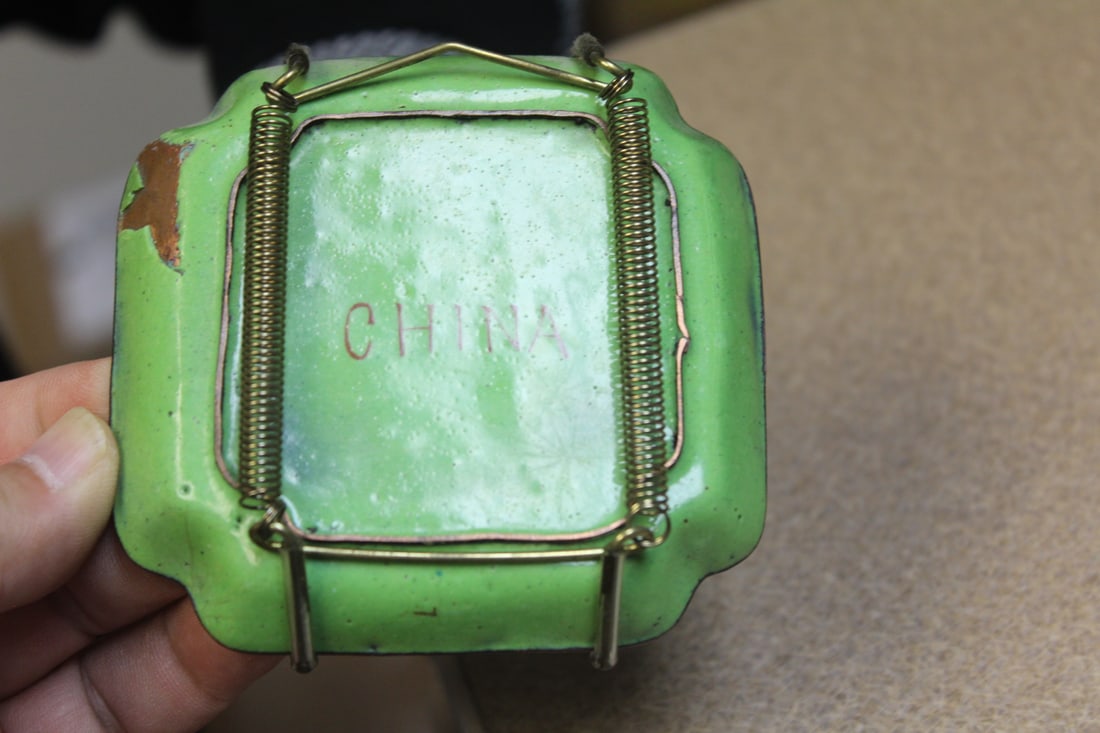 Antique Enamel Chinese Square Dish - 4
