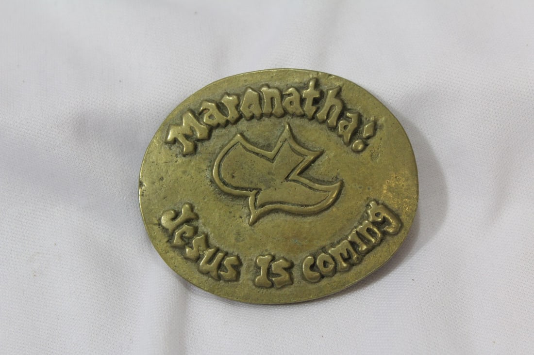 A Vintage Brass Belt Buckle: as shown