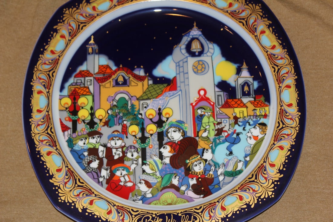 Rosenthal Bjorn Wiinblad 1988 Chirstmas Plate - 2