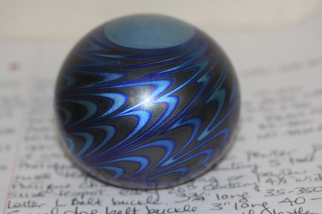 Iridescent Art Glass Paperweight - 2