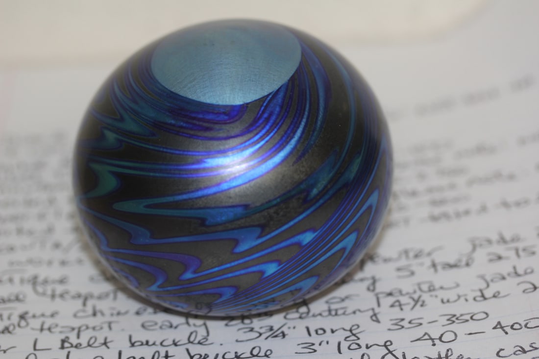 Iridescent Art Glass Paperweight - 3