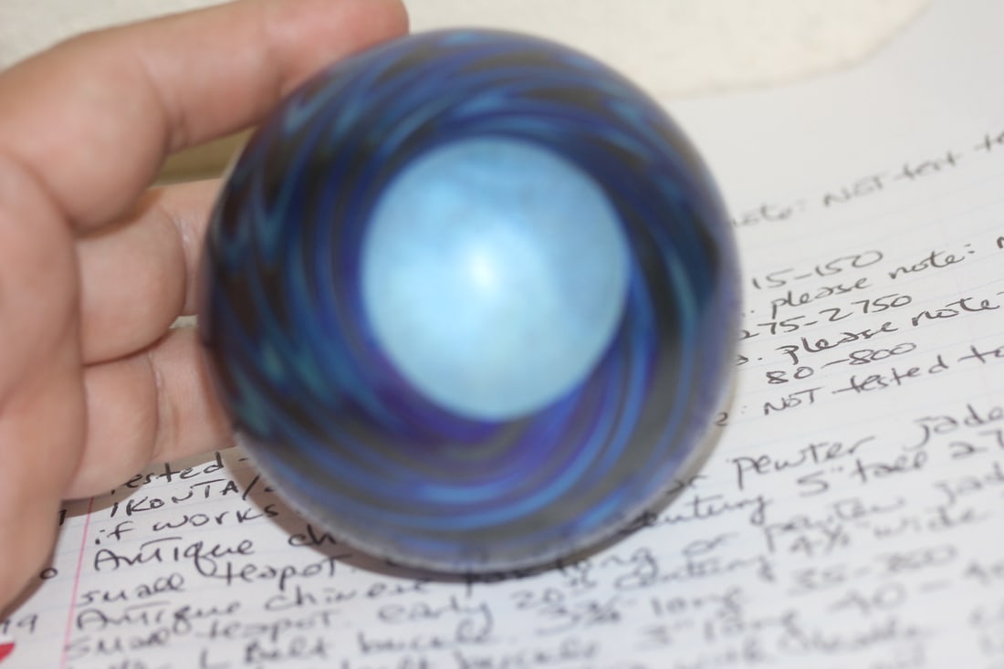 Iridescent Art Glass Paperweight - 4
