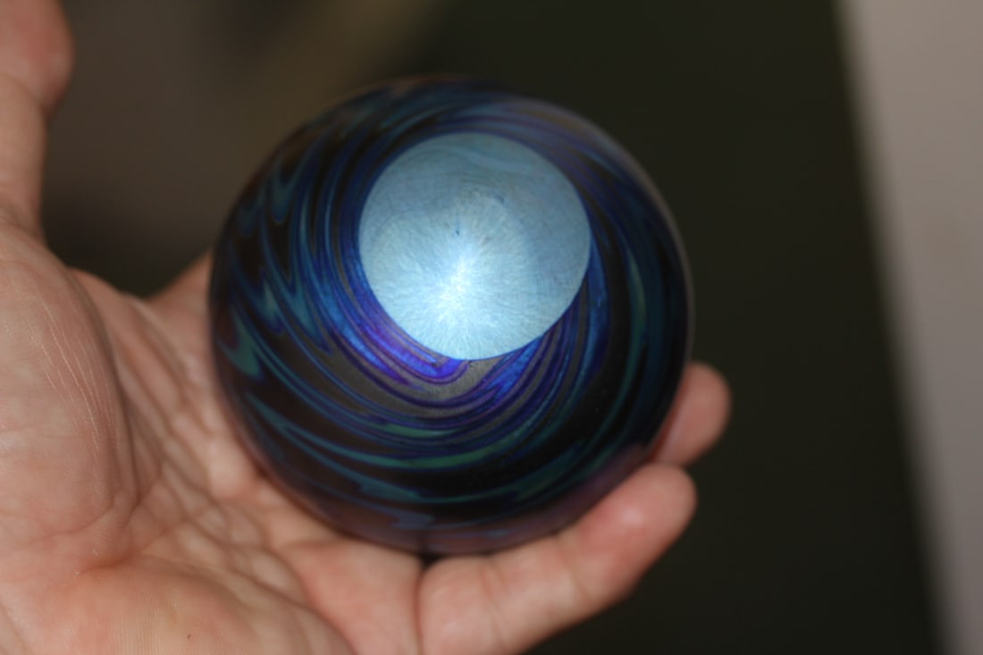 Iridescent Art Glass Paperweight - 5