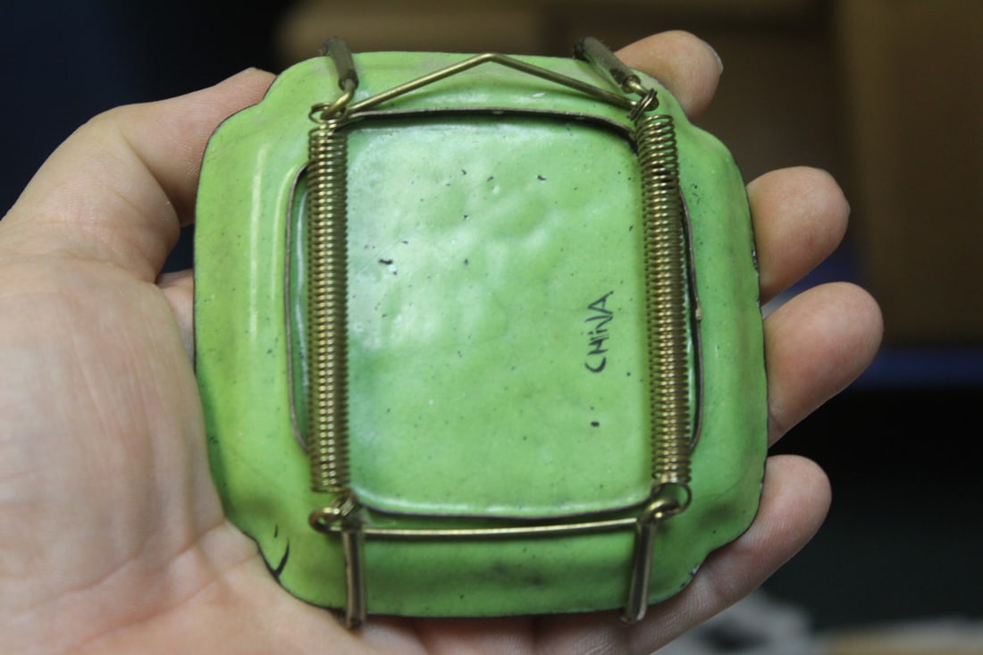 Antique Enamel Chinese Square Dish - 4