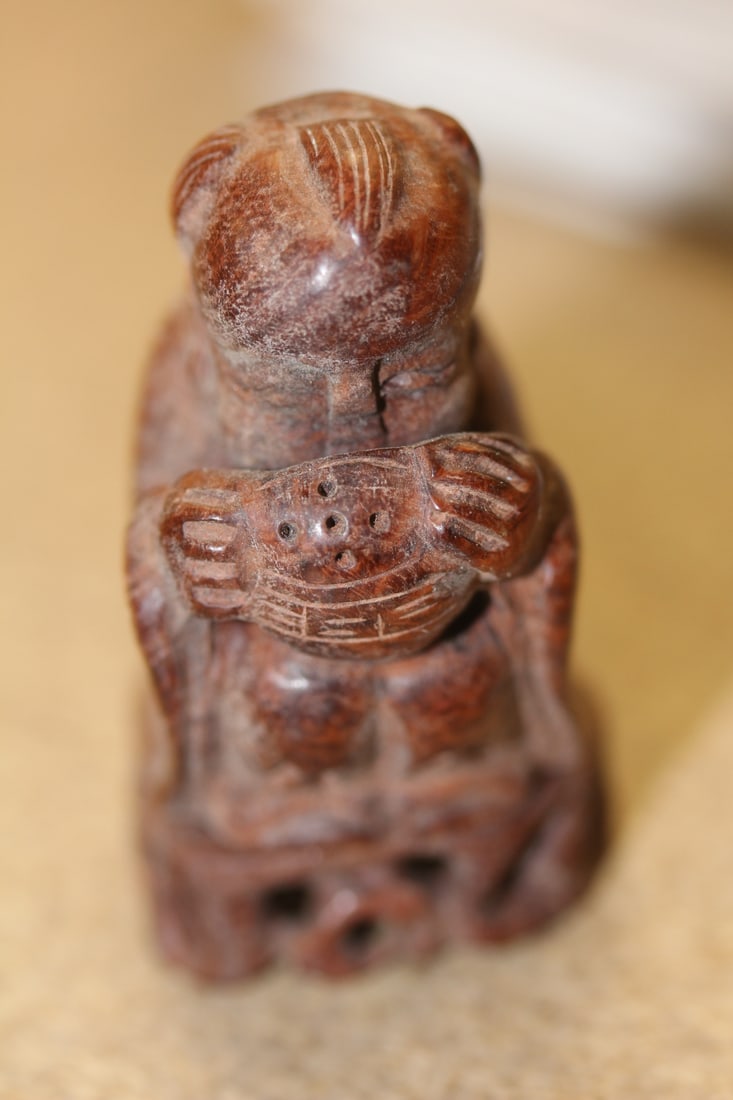 Chinese Little Child Wooden Netsuke: 2 inches tall