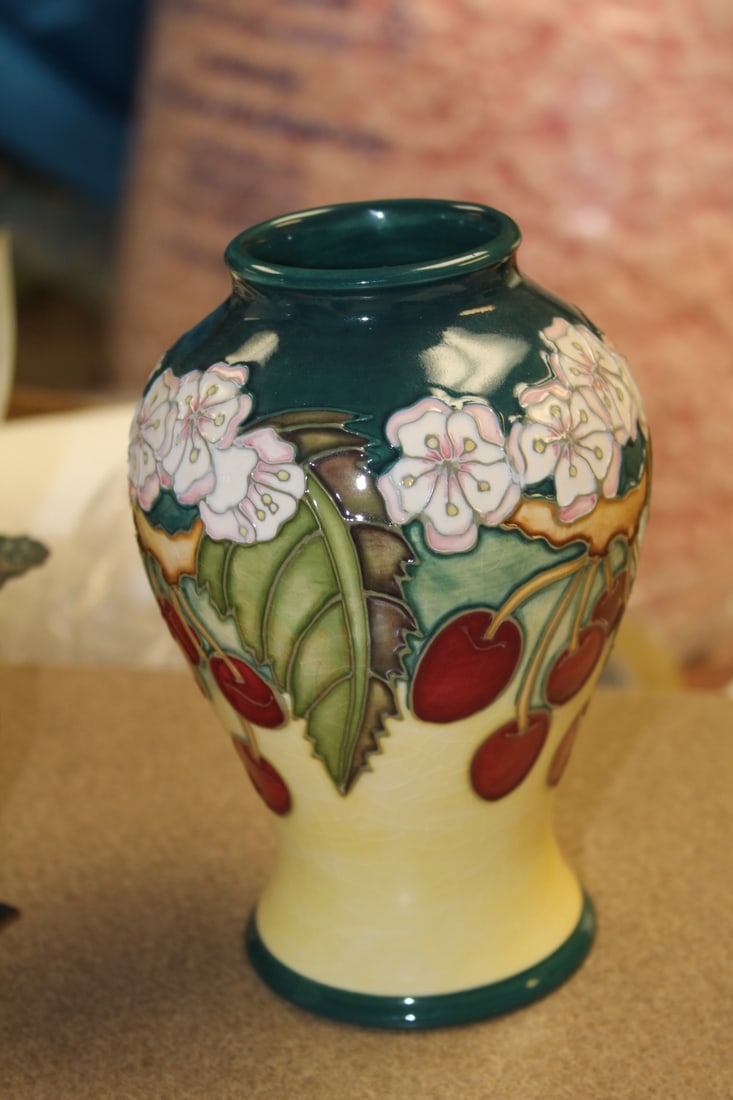 Signed Moorcroft Enamel Vase - 2