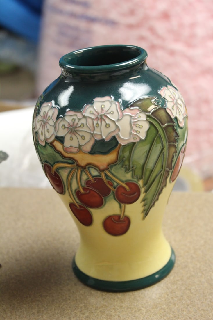 Signed Moorcroft Enamel Vase - 3