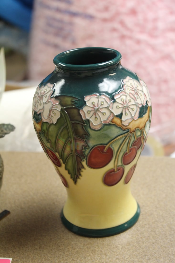 Signed Moorcroft Enamel Vase - 4