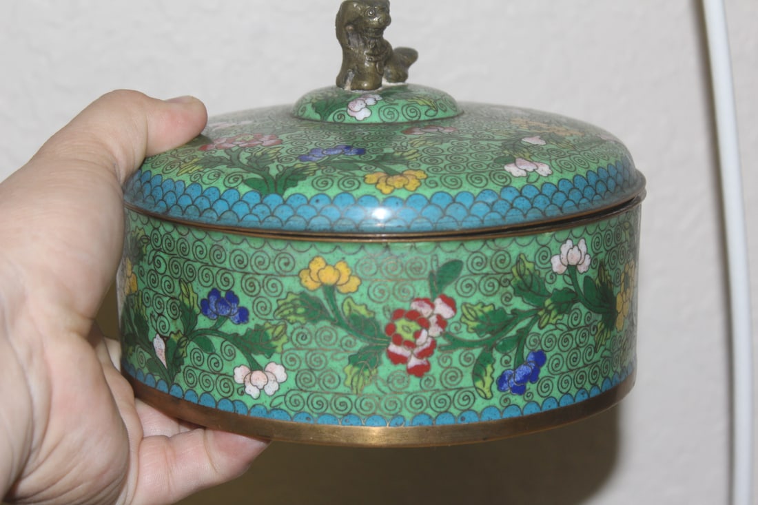 Chinese Cloisonne Divided Sweet Container - 2