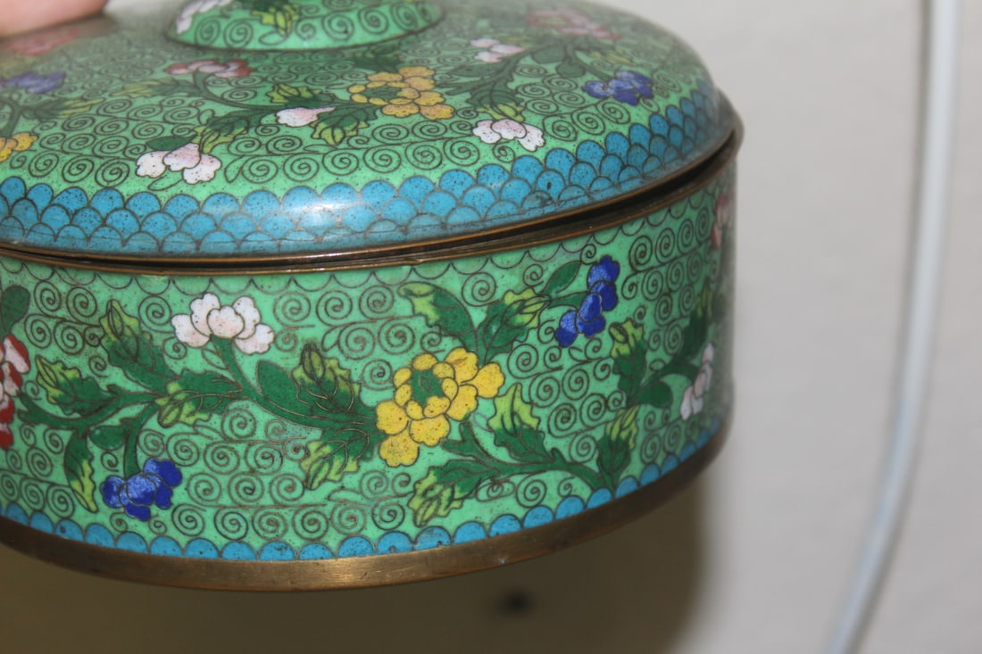 Chinese Cloisonne Divided Sweet Container - 3