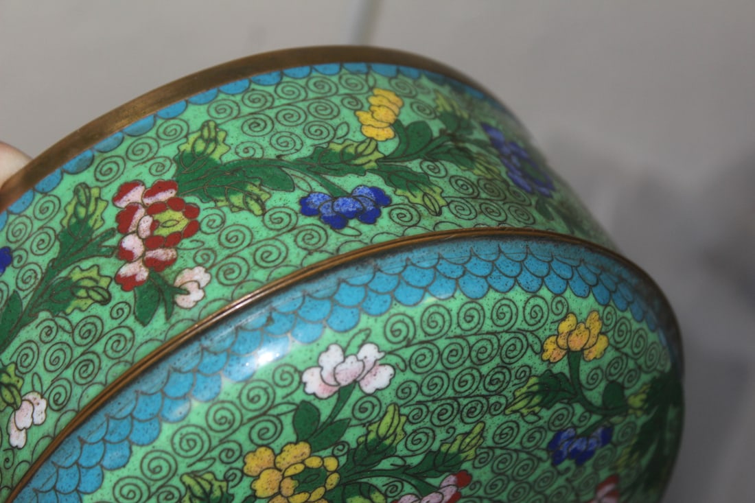 Chinese Cloisonne Divided Sweet Container - 4