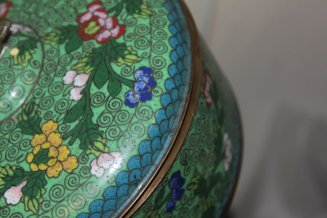 Chinese Cloisonne Divided Sweet Container - 5