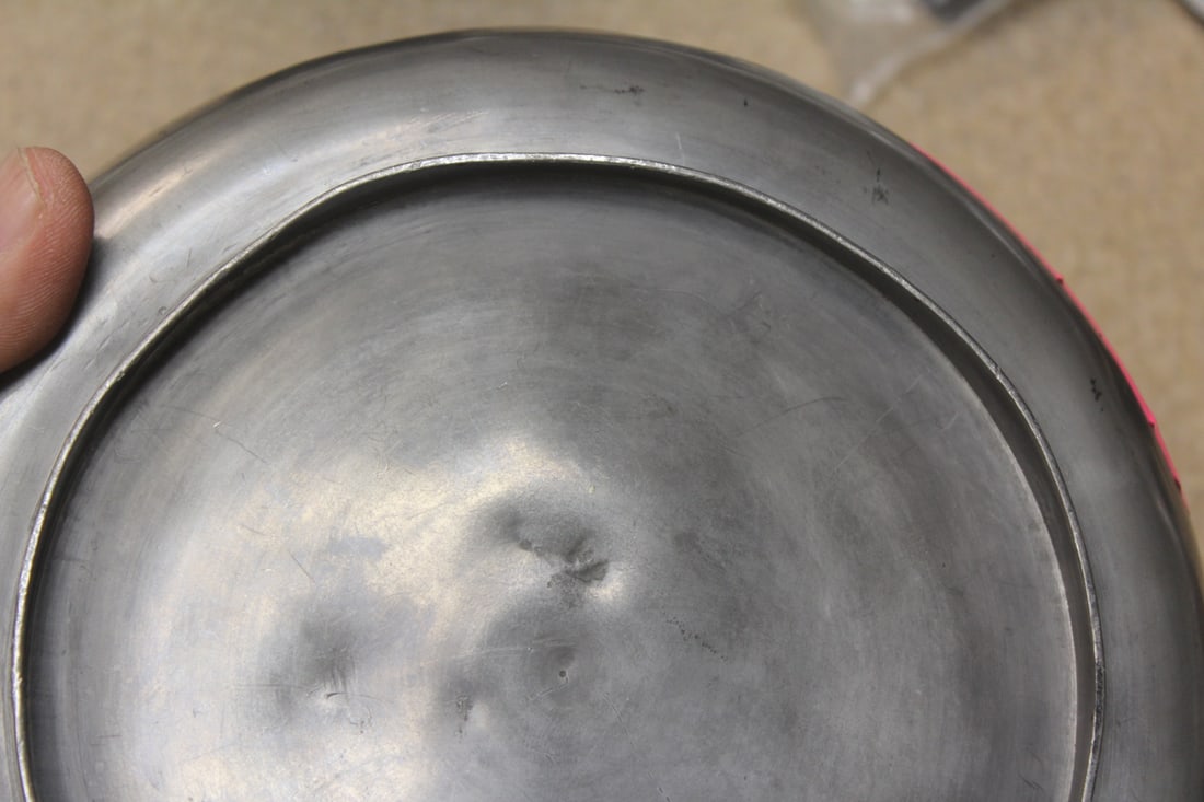 Chinese Pewter Box with Insert Jewels - 8
