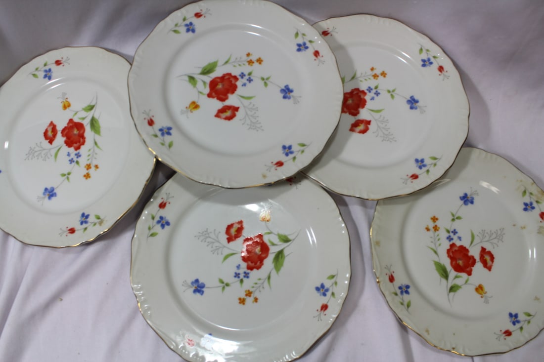Set of 5 Bread or Salad Plates - 2
