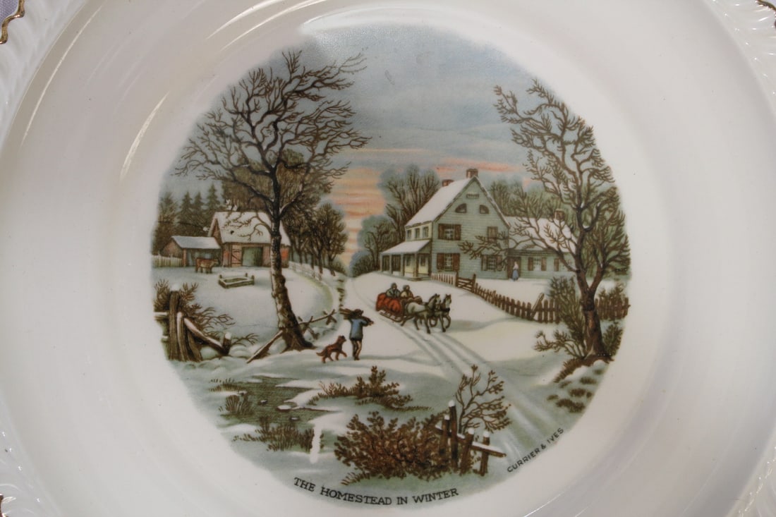 A Pair of Currier and Ives Plates - 2