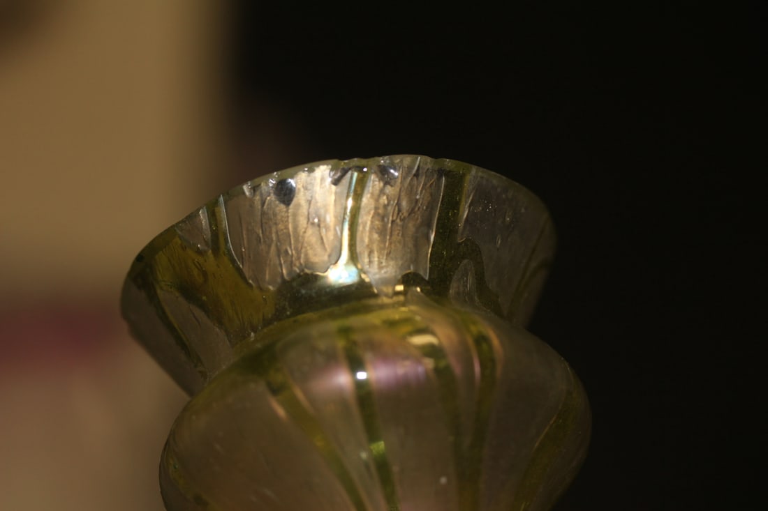 Antique Iridescent Glass Vase - 4