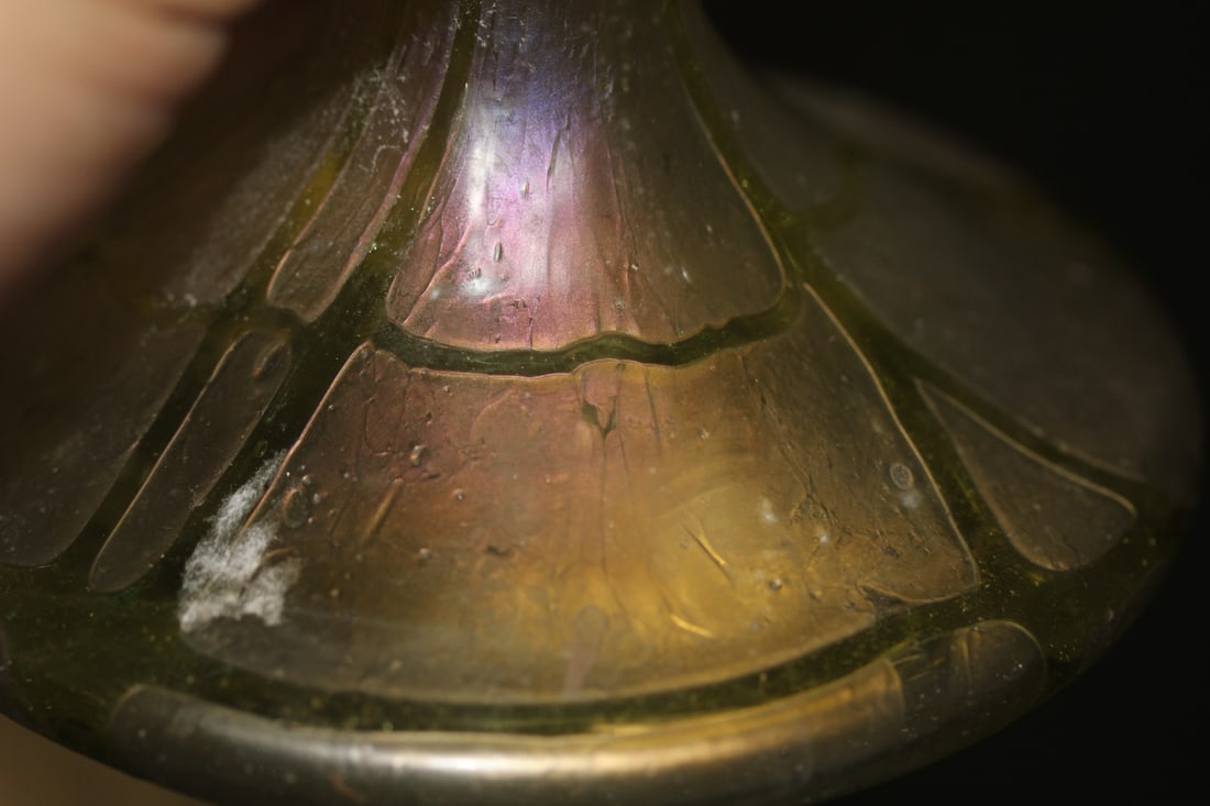 Antique Iridescent Glass Vase - 7