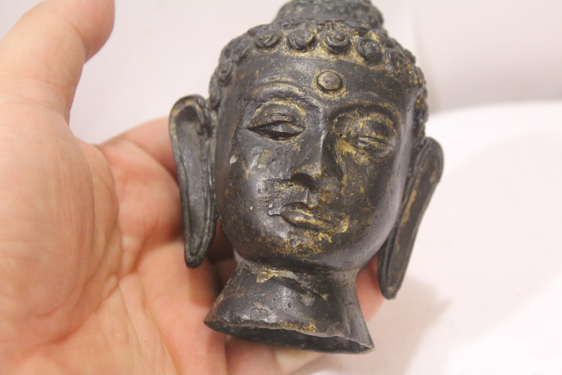 An Antique/Vintage Chinese Buddha Head - 3