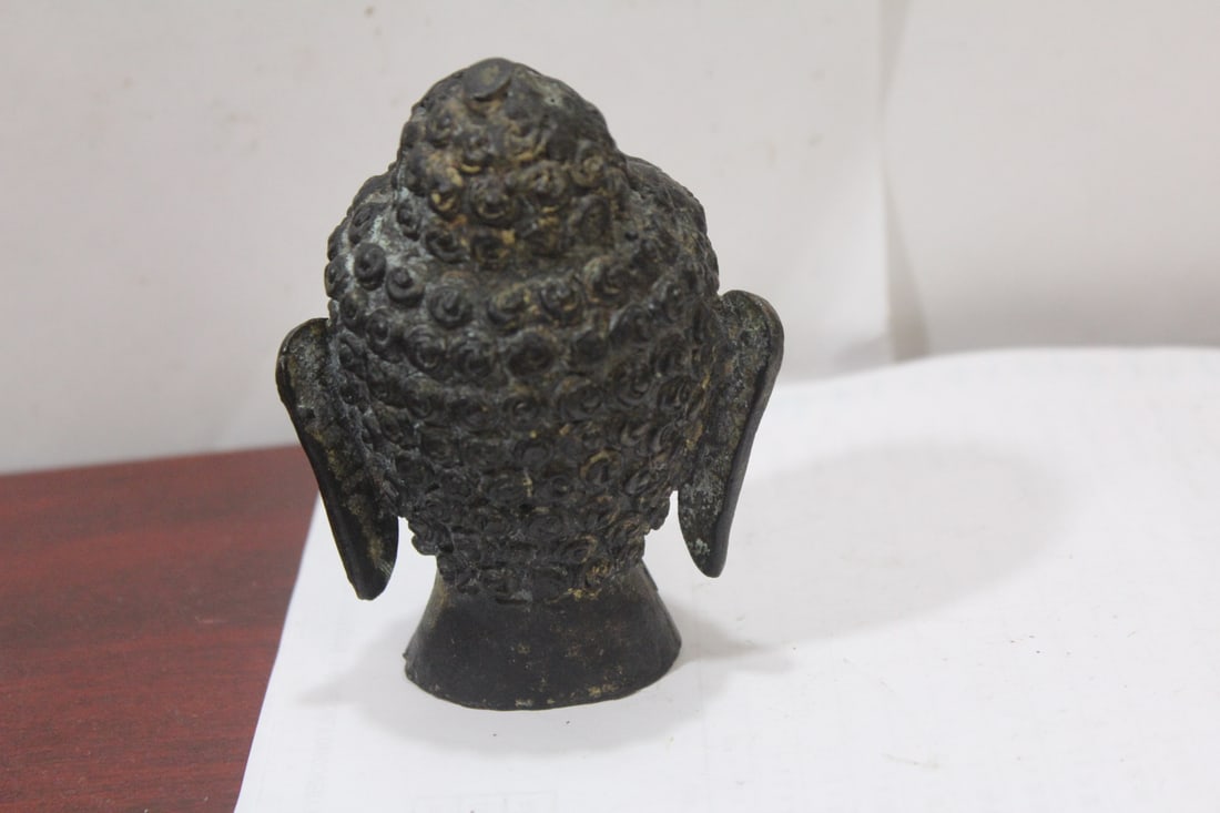 An Antique/Vintage Chinese Buddha Head - 5
