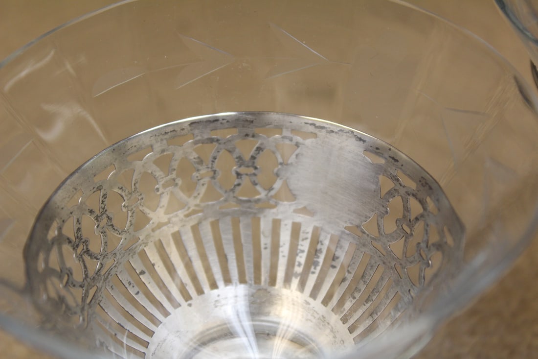 Etched Glass Sterling Cups - 3