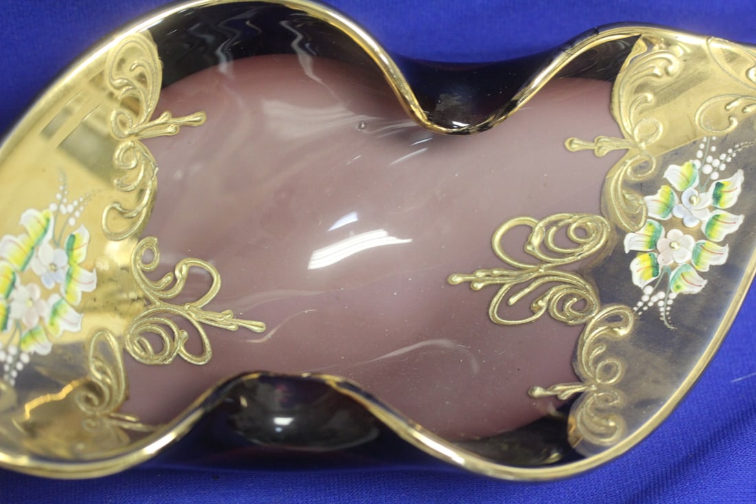 Moser or Moser Style Art Glass Bowl - 3