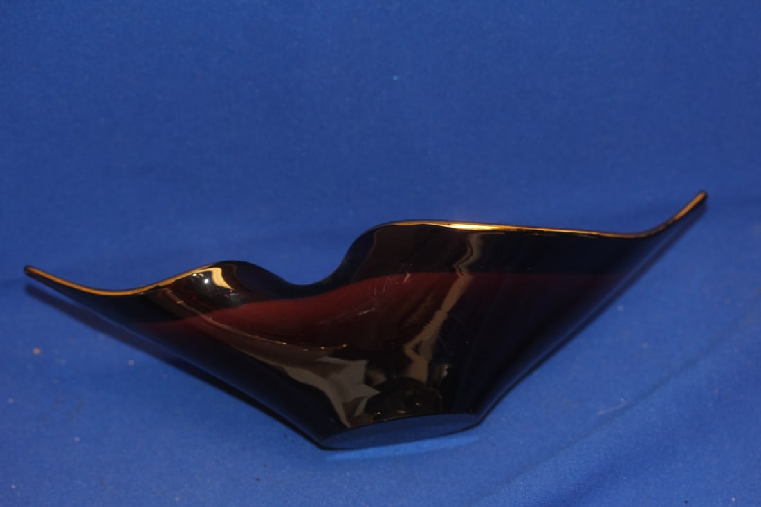 Moser or Moser Style Art Glass Bowl - 5