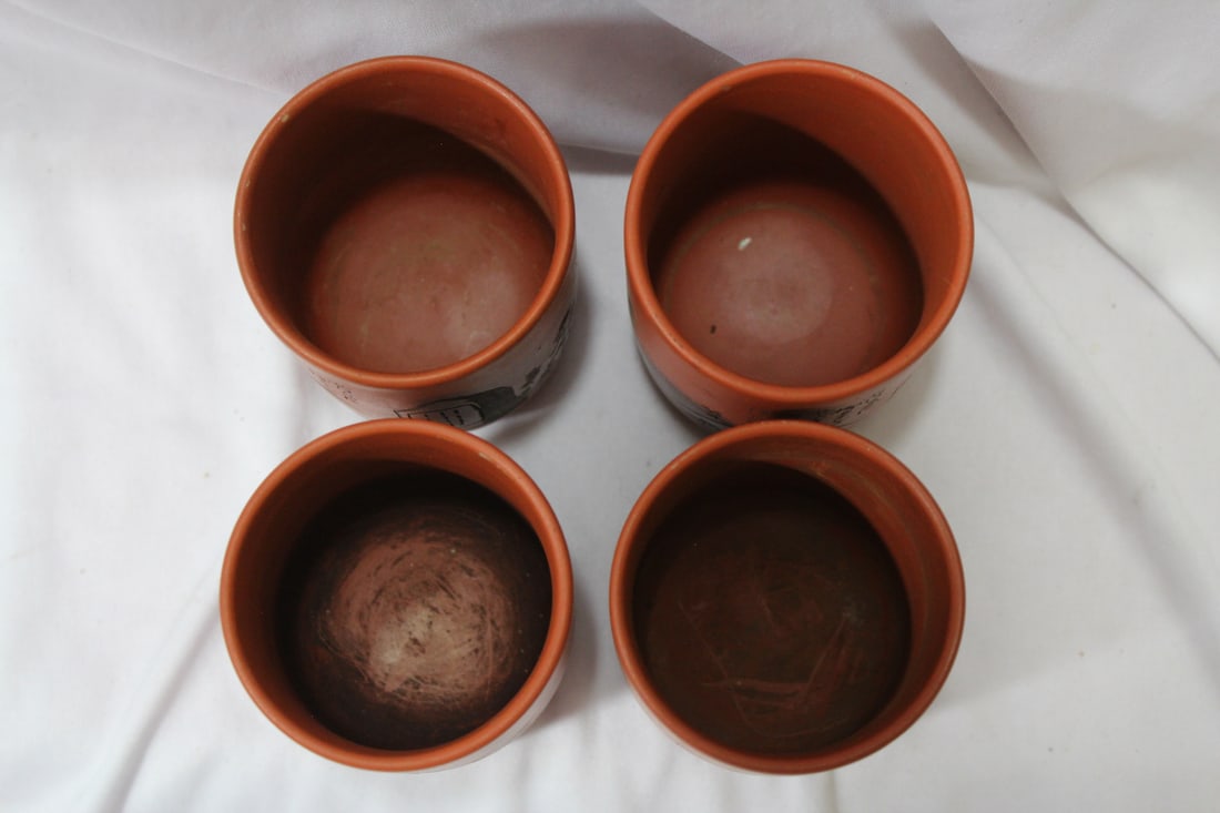 Set of 4 Japanese Pottery Cups - 3
