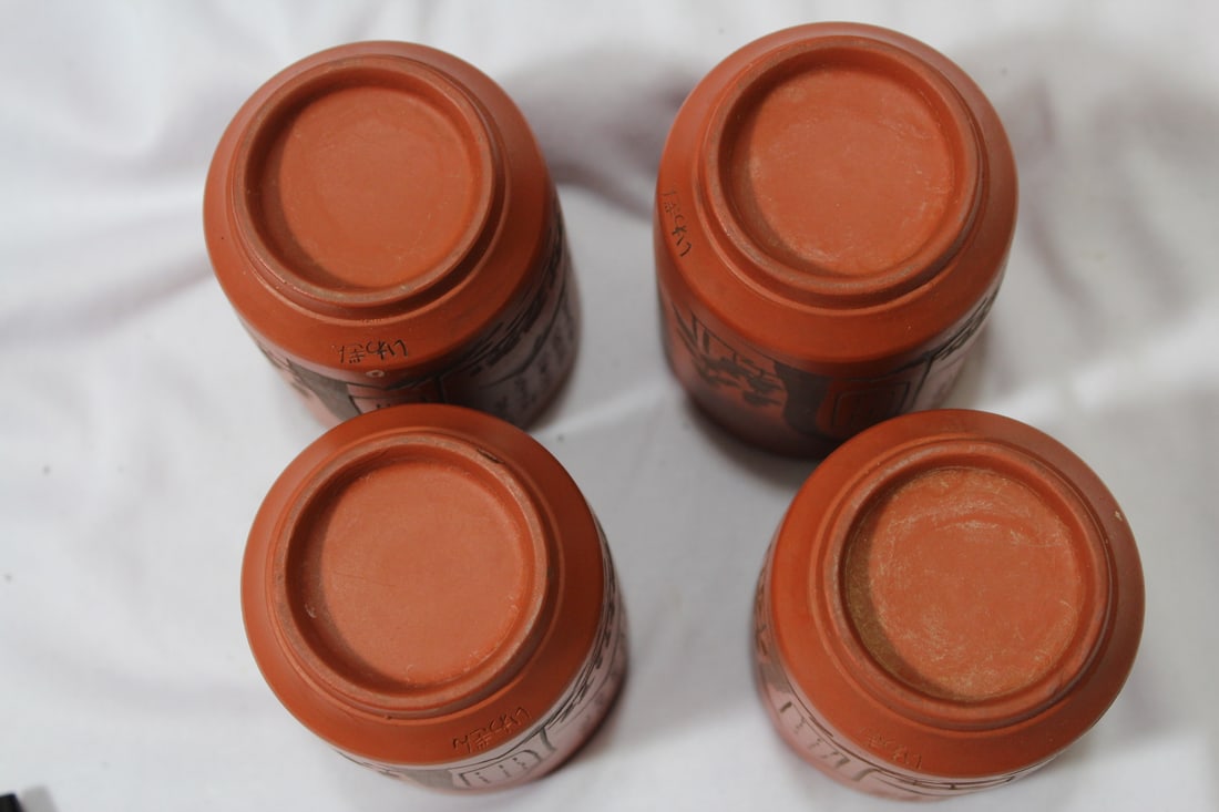Set of 4 Japanese Pottery Cups - 4