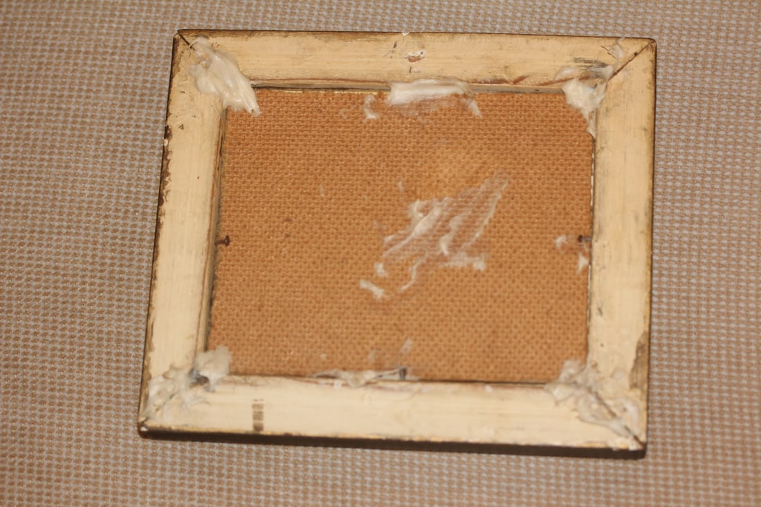 Vintage Miniature Oil on Board Painting - 3